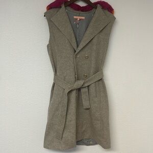 Vilagallo Anthropologie long warm vest with detailed back EU 38 U.S. medium